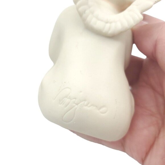 Vtg 1991 Angel Cherub Sitting With Rose Porcelain Figurines Set 2 HOMCO Mizuno - Picture 8 of 9